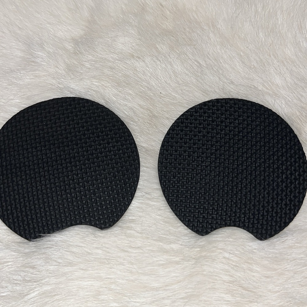 Car Coasters Floral Cow Skull - set of 2 - Picture 3 of 4